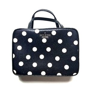 Black and White Polka Dot Kate Spade Cosmetic Case